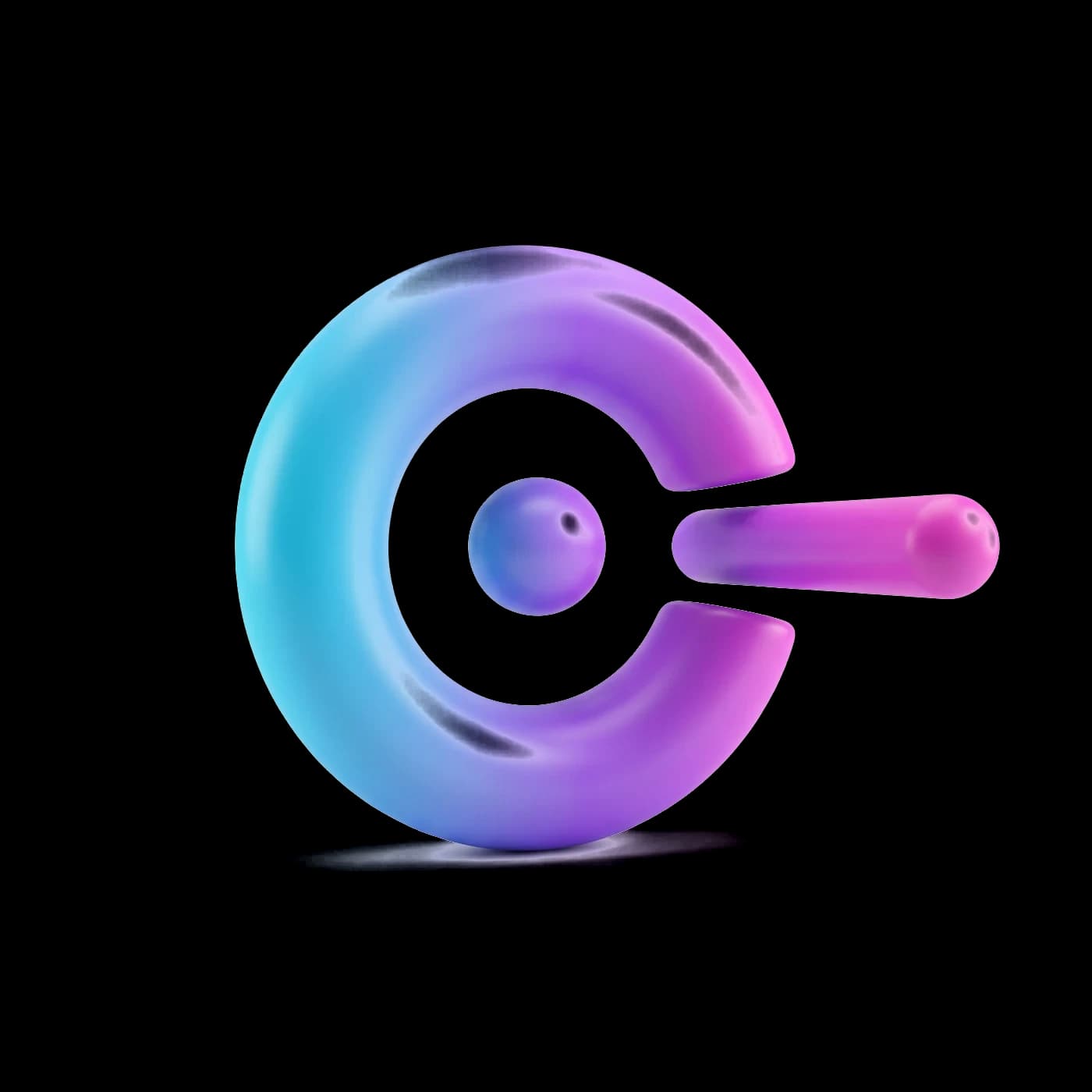 The TryGTM aperture mark, rendered in three dimensions